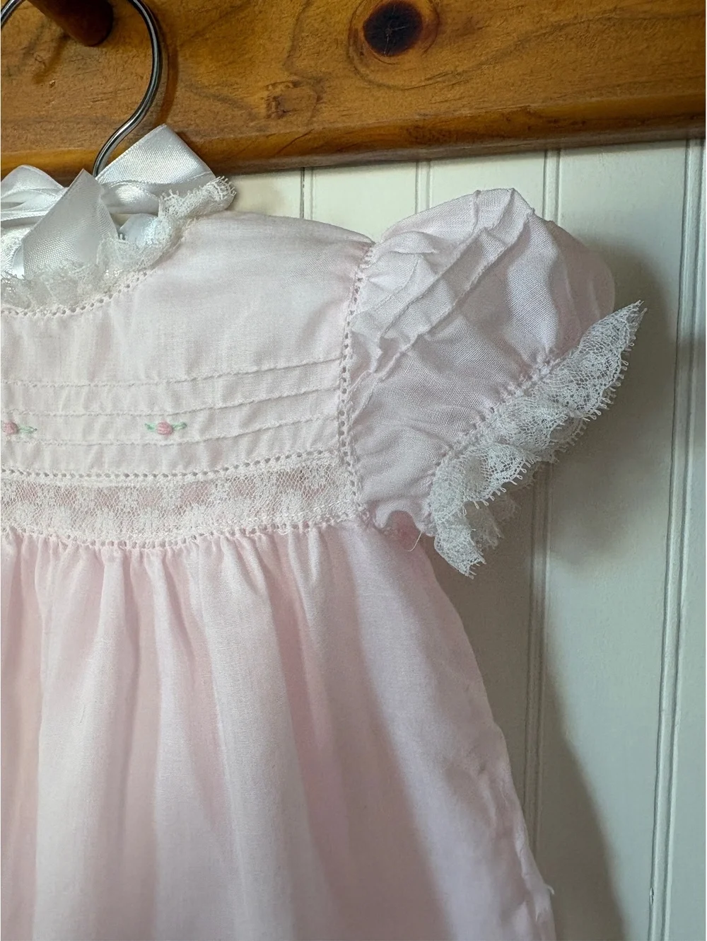 Handmade heirloom dress for girls 6-12m